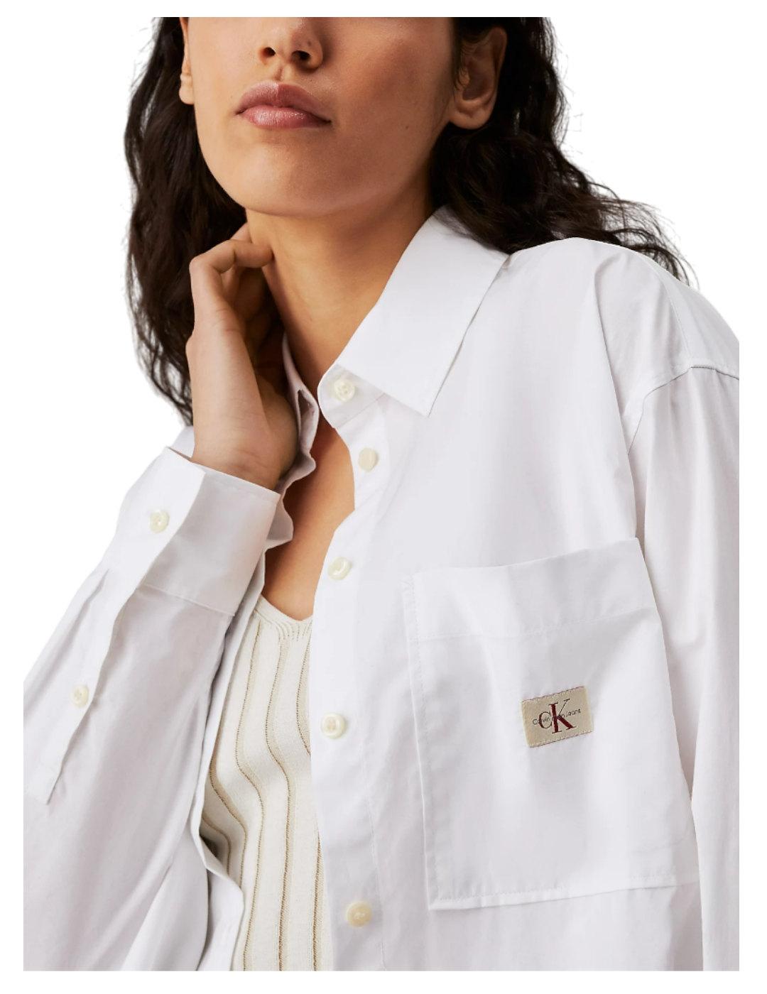 Camisa woven label relaxed Calvin Klein