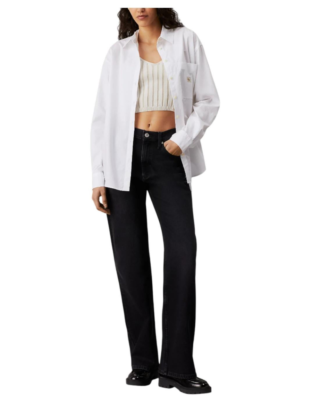 Camisa woven label relaxed Calvin Klein