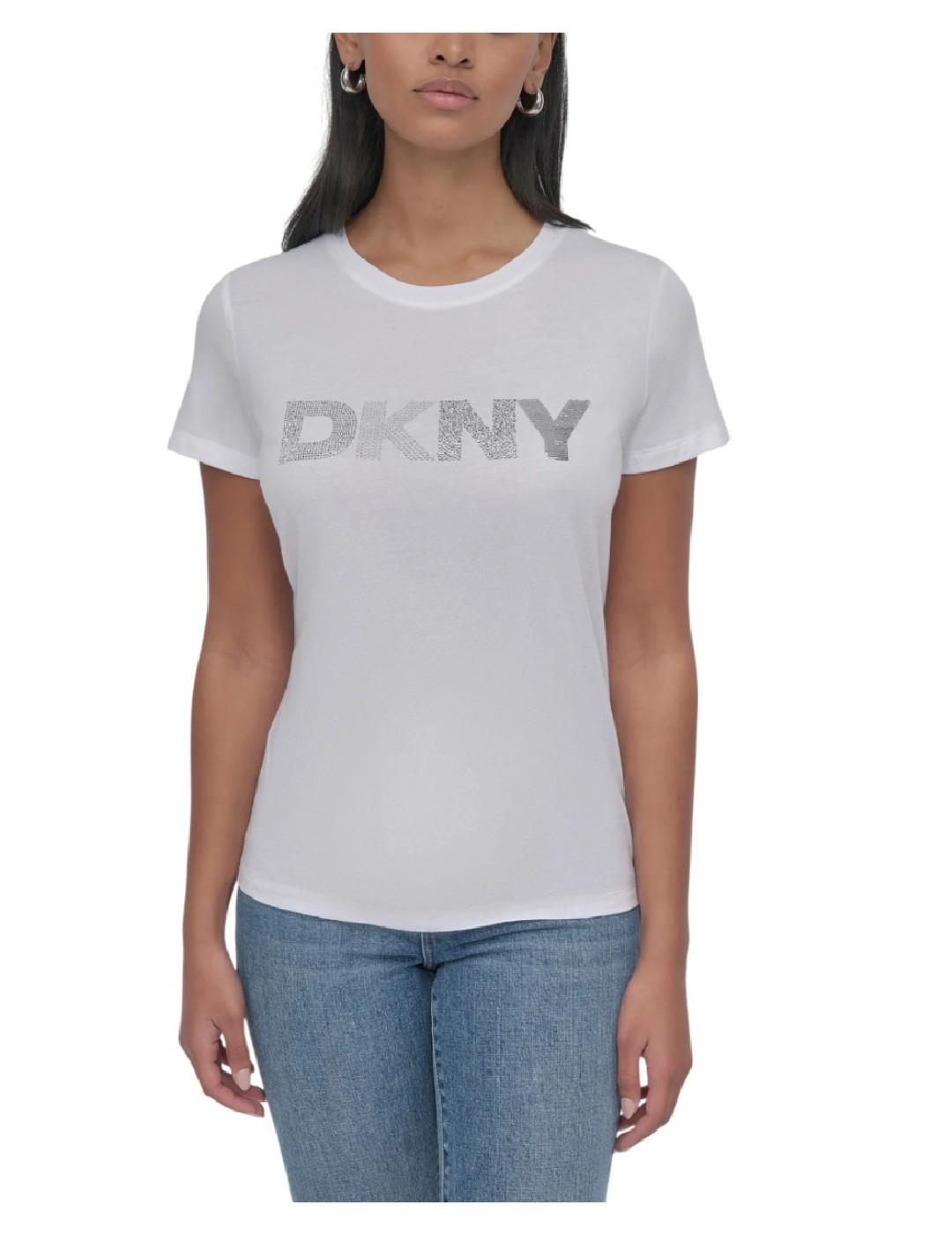 Camiseta Mixed embellish DKNY