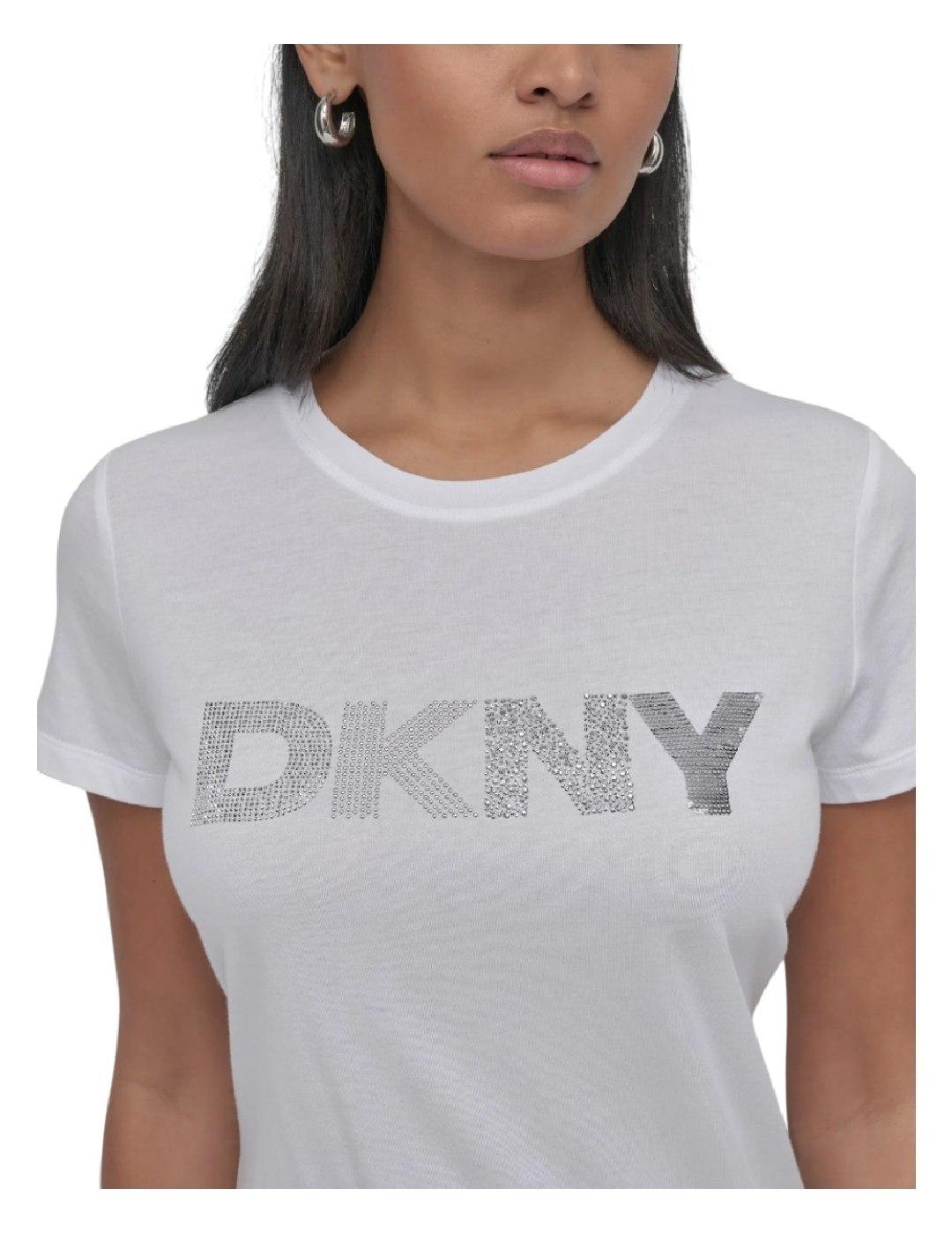 Camiseta Mixed embellish DKNY