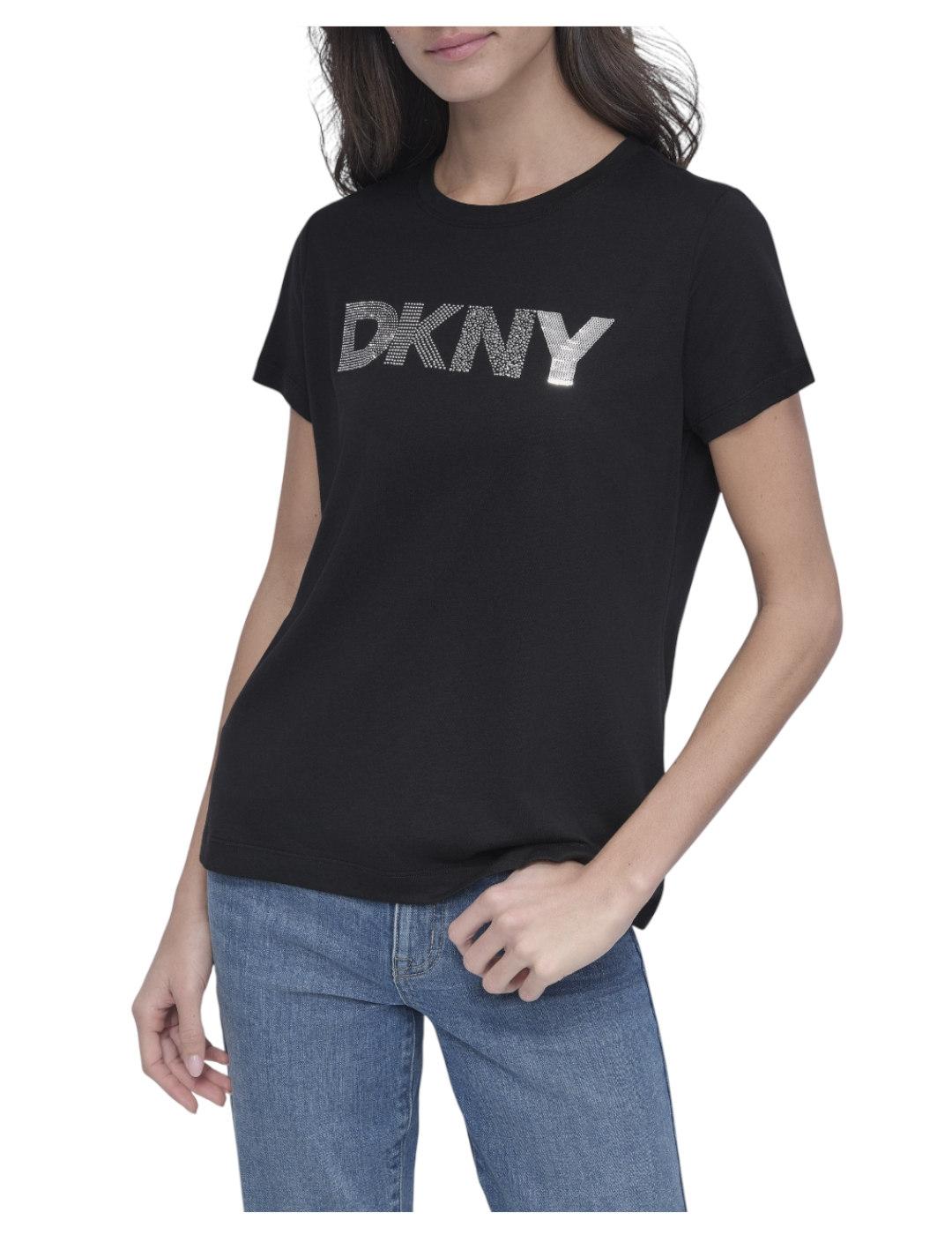Camiseta Mixed Embellish DKNY