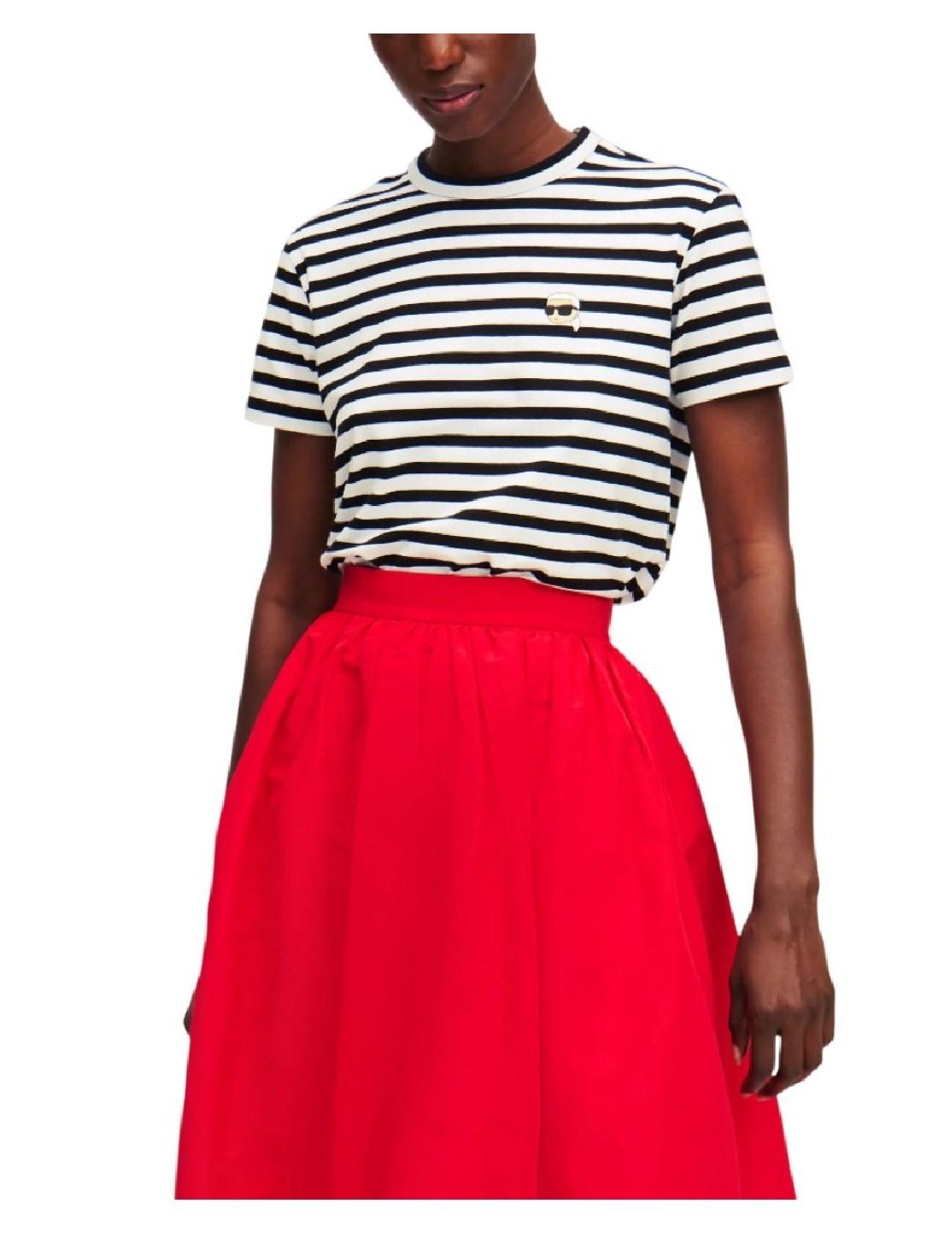 Camiseta Ikon Stripe Karl Lagerfeld