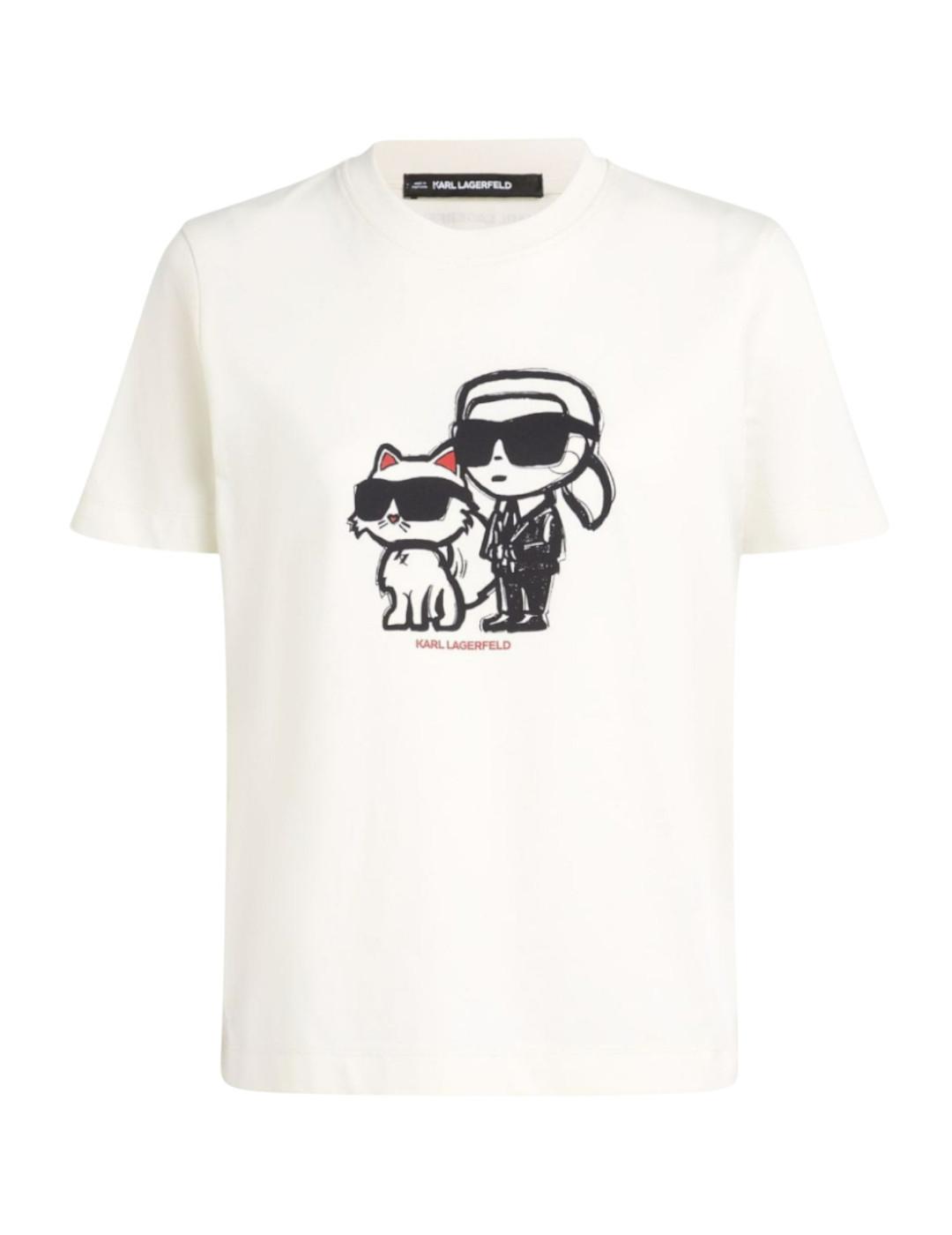 Camiseta Ikon Sketch karl Lagerfeld
