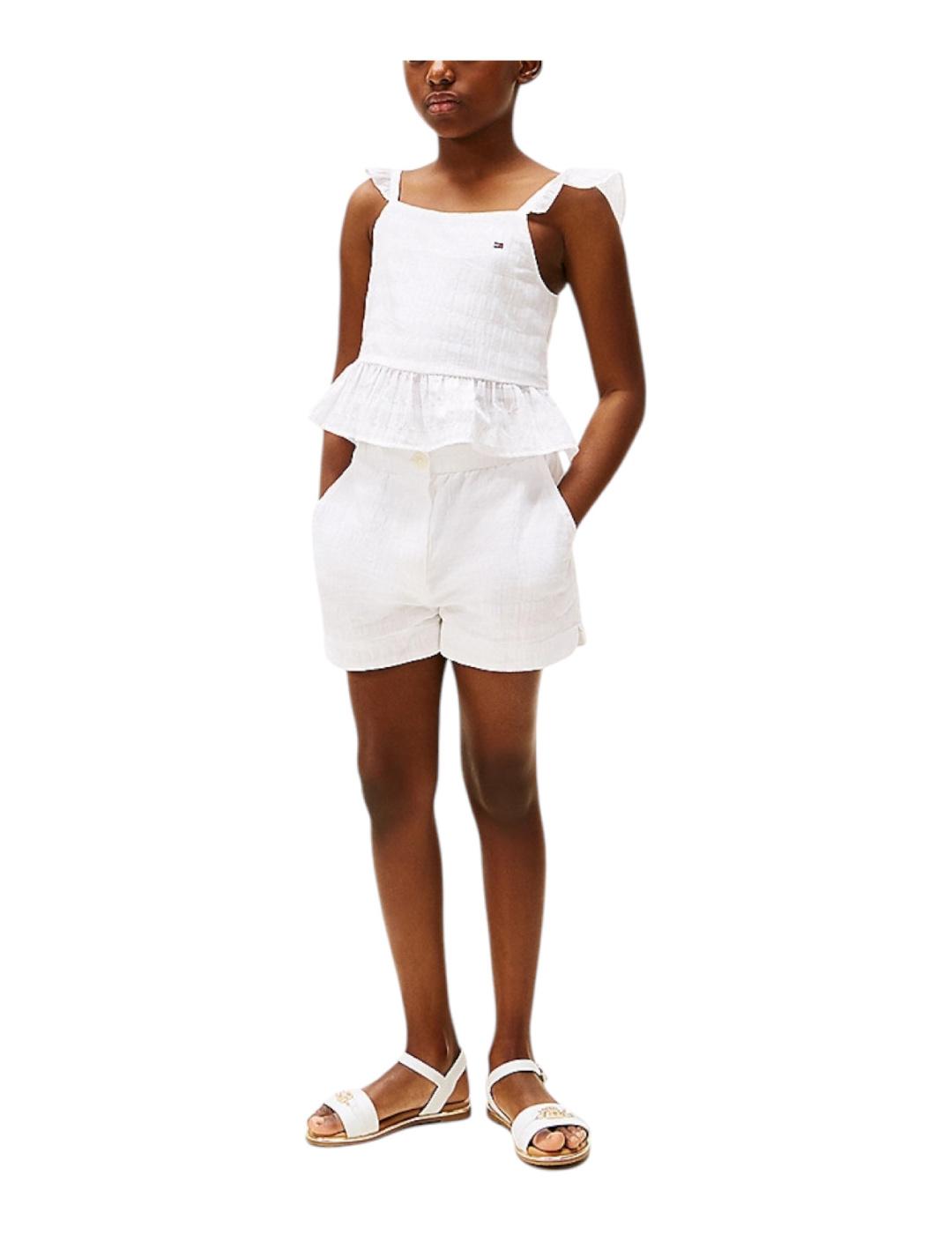 Short Textured Cotton Tommy Hilfiger