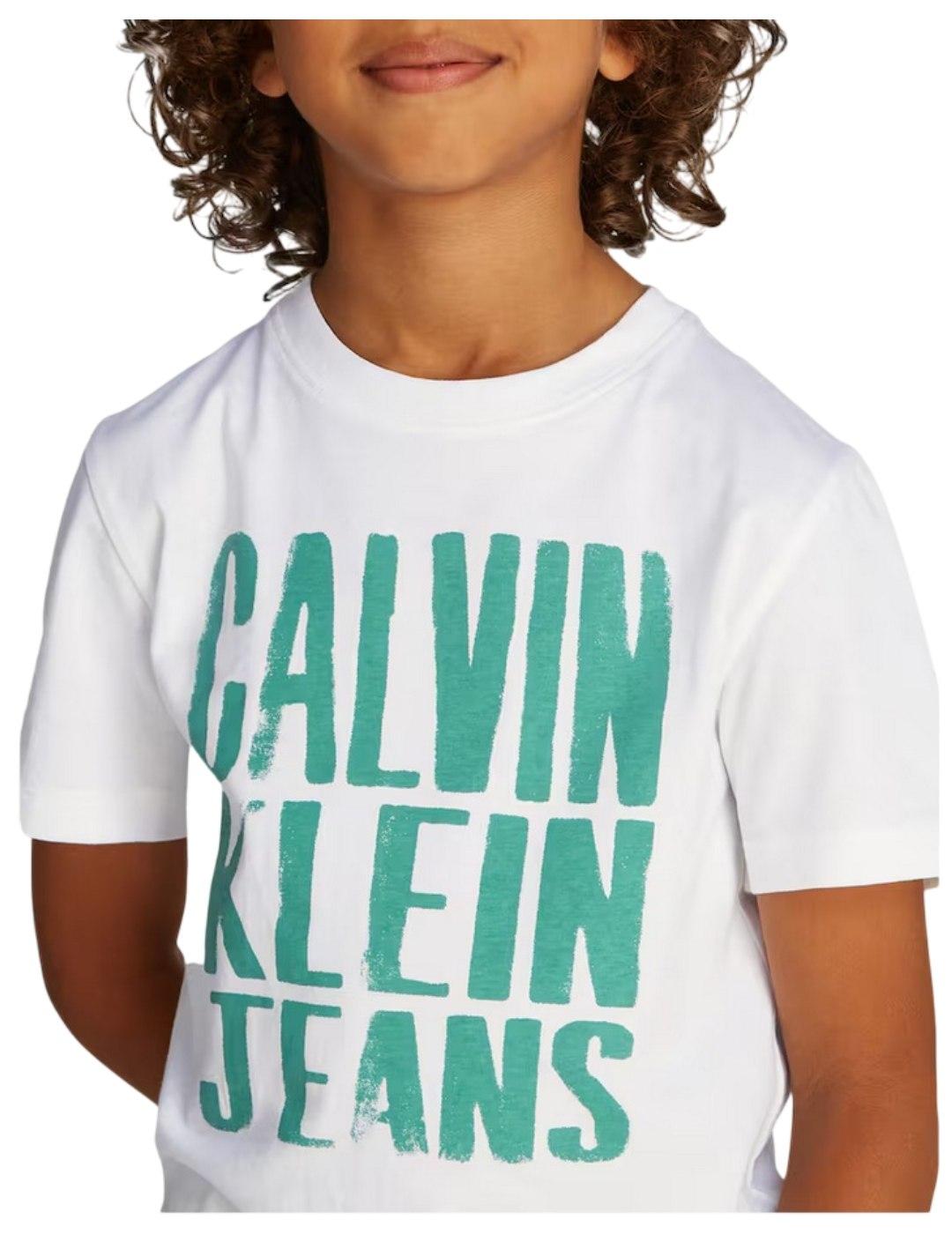 Camiseta Slogan Calvin Klein