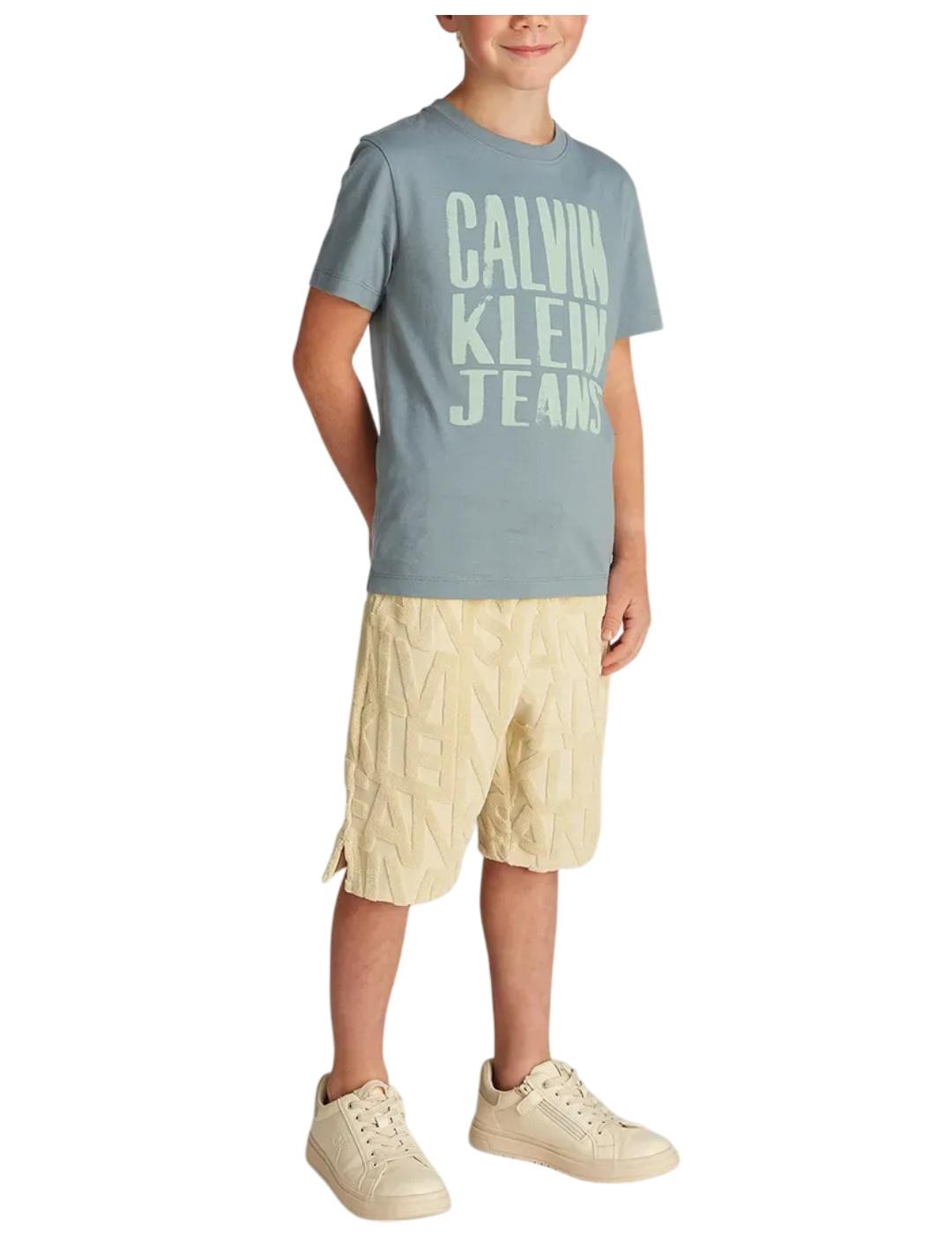 Camiseta Slogan Calvin Klein