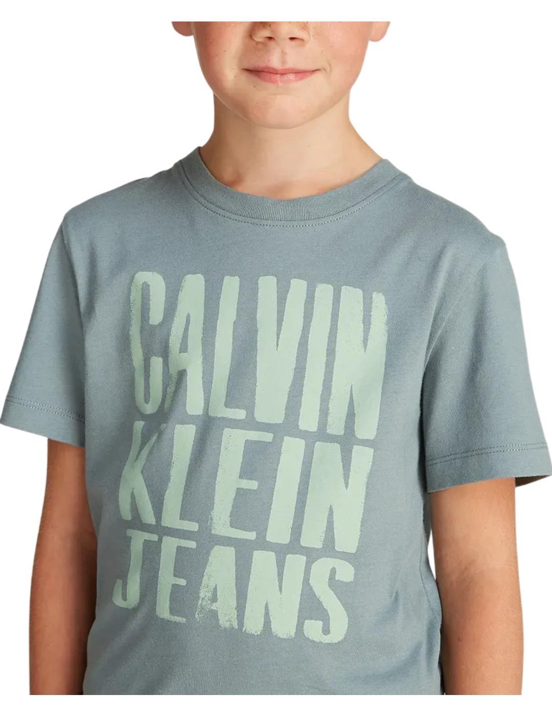 Camiseta Slogan Calvin Klein