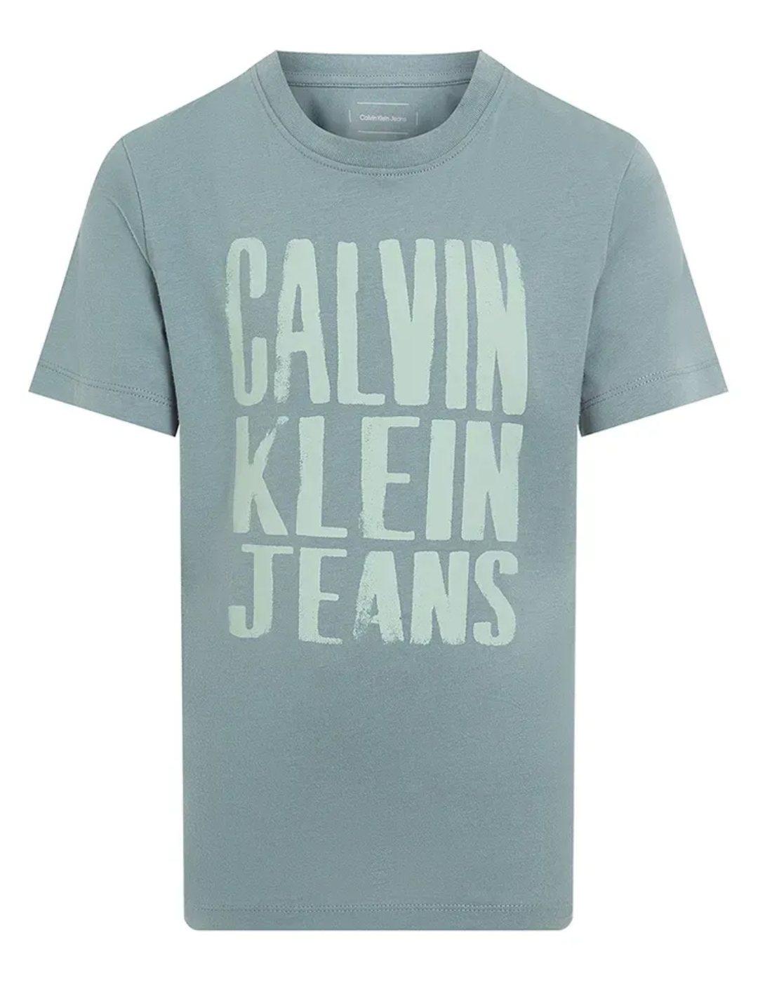 Camiseta Slogan Calvin Klein