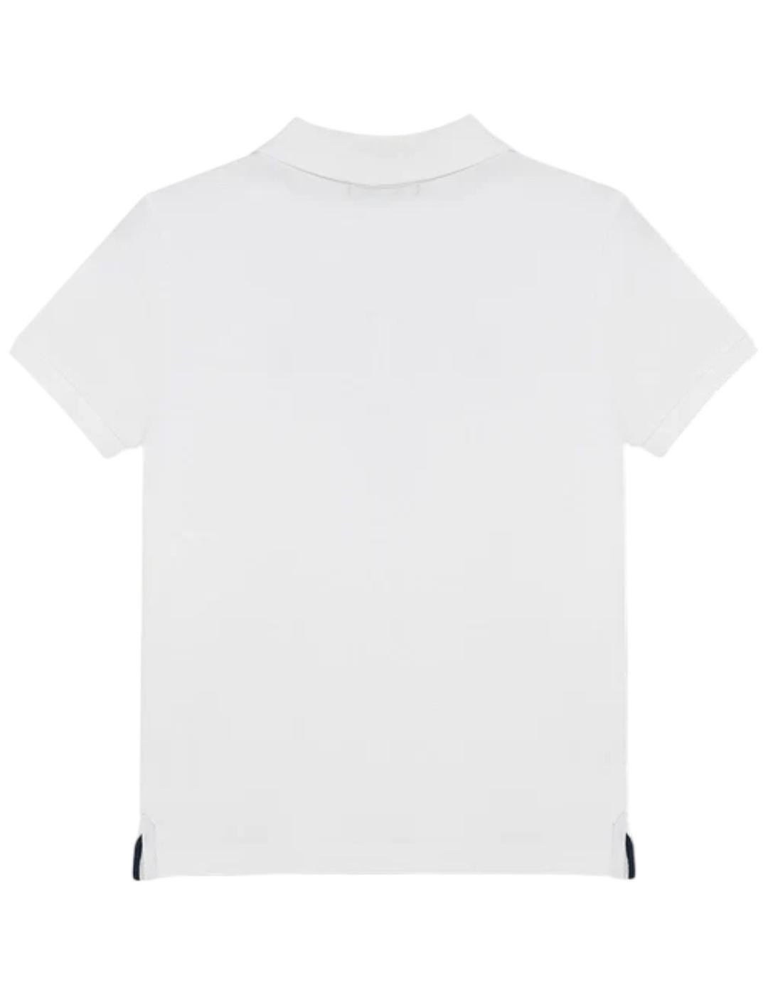 Polo Lavado Bordados Blanco El Pulpo