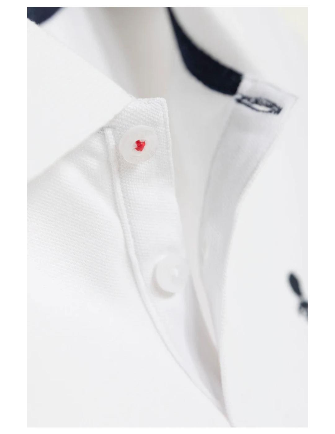 Polo Lavado Bordados Blanco El Pulpo