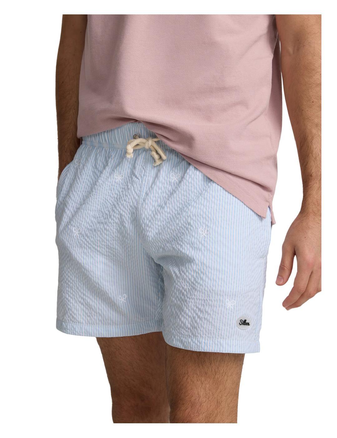 Bañador Rayas Azul Silbon