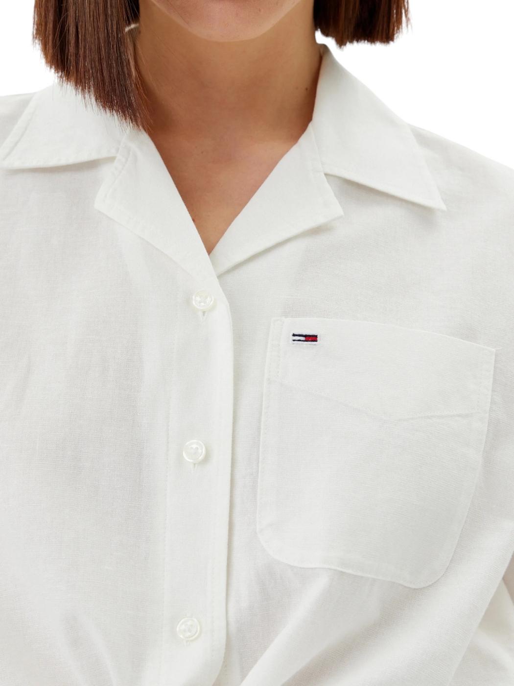 Camisa Linen Tommy Jeans