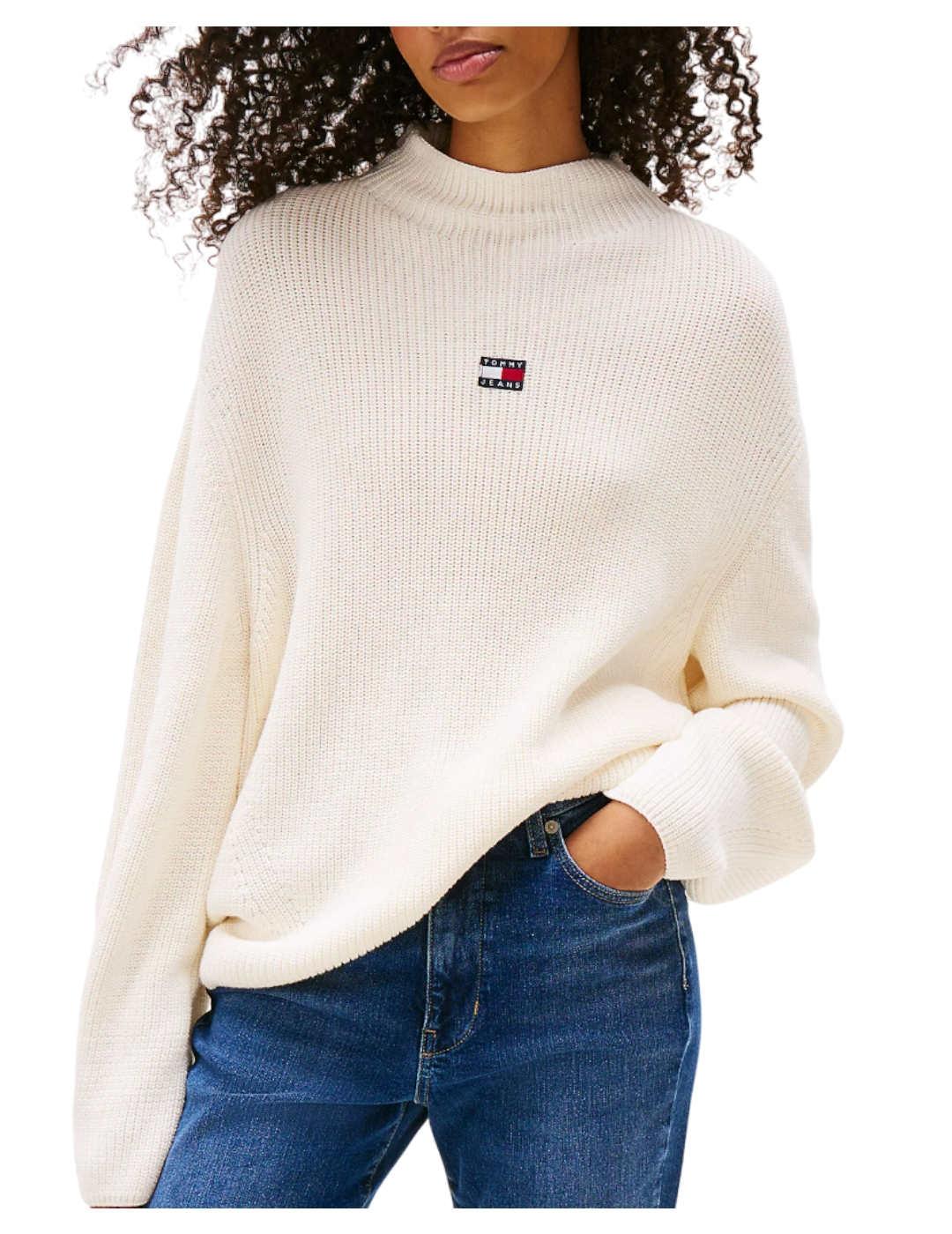 Jersey Mockneck Badge Tommy Jeans