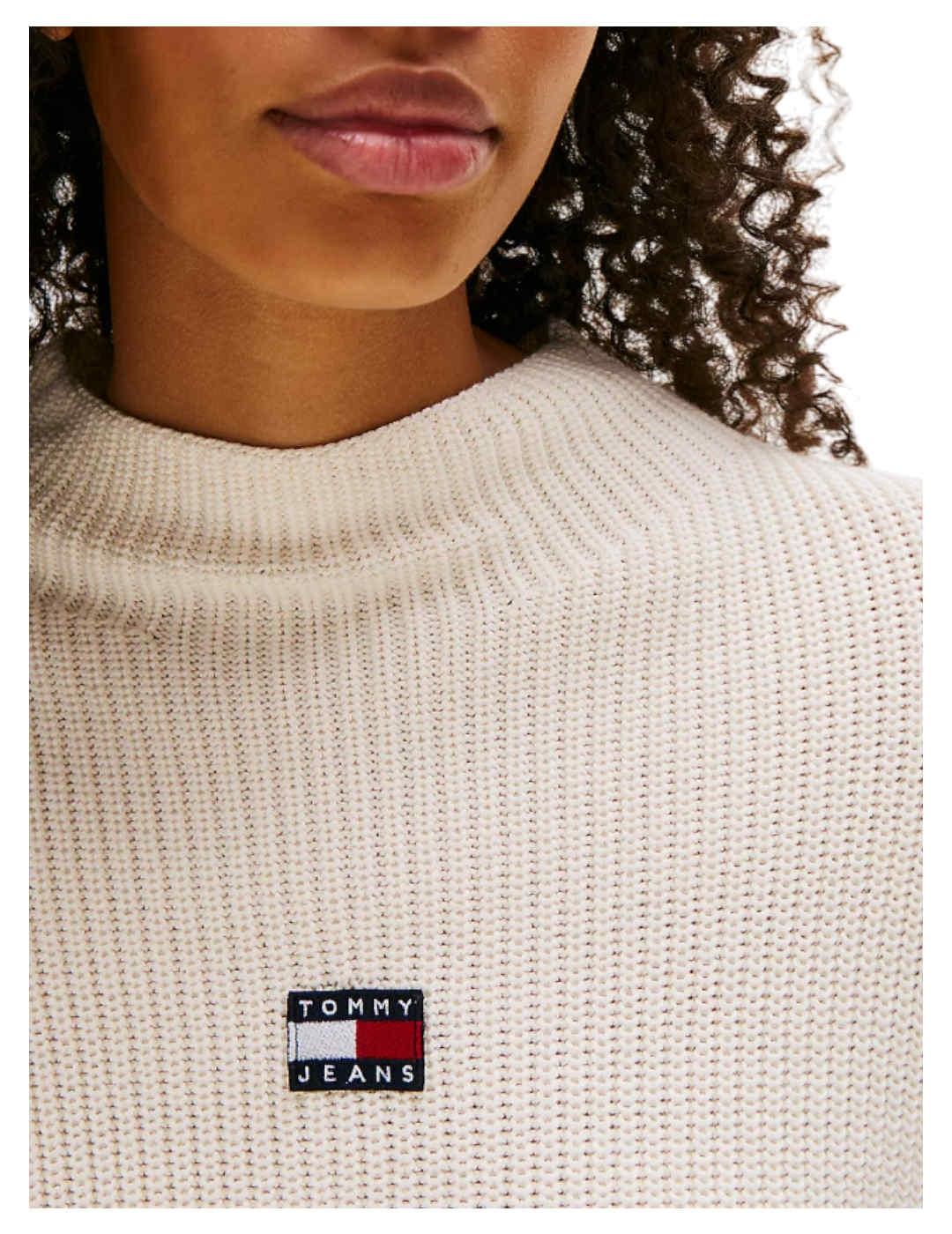 Jersey Mockneck Badge Tommy Jeans