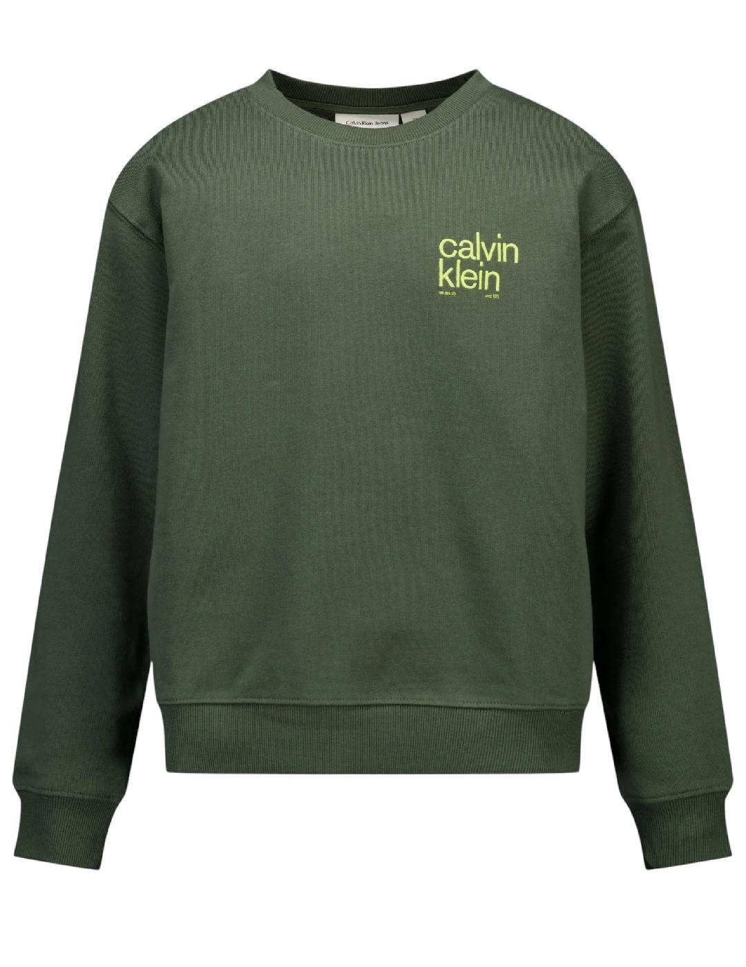 Sudadera Relaxed Back Print Calvin Klein