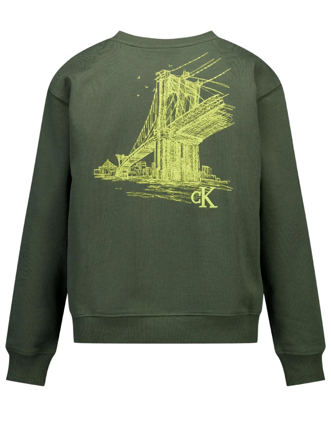 Sudadera Relaxed Back Print Calvin Klein