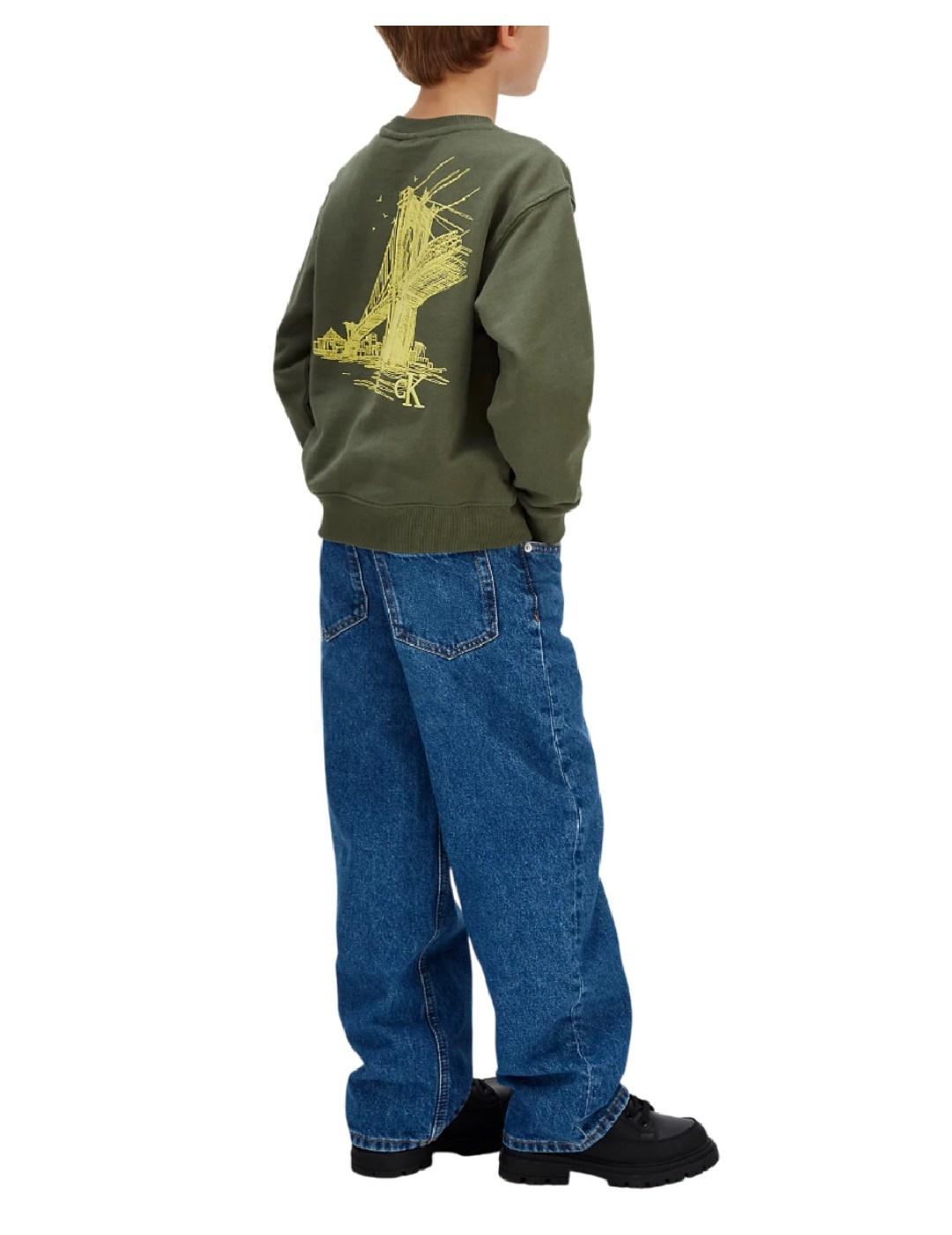 Sudadera Relaxed Back Print Calvin Klein