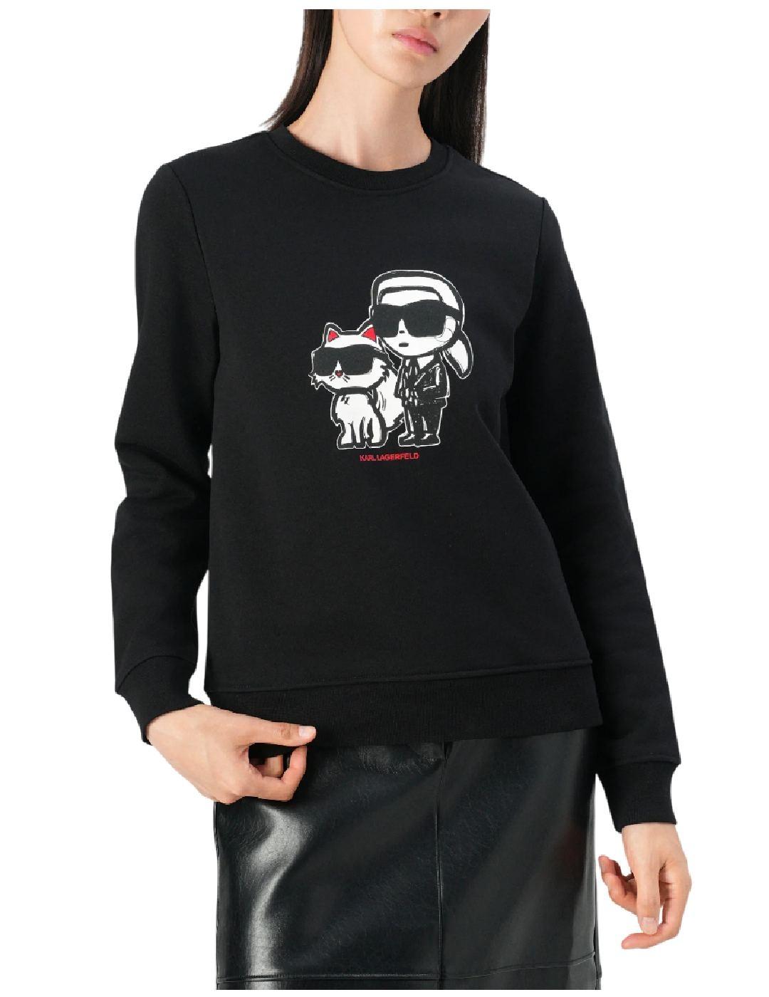 Sudadera ikon sketch duo Karl Lagerfeld