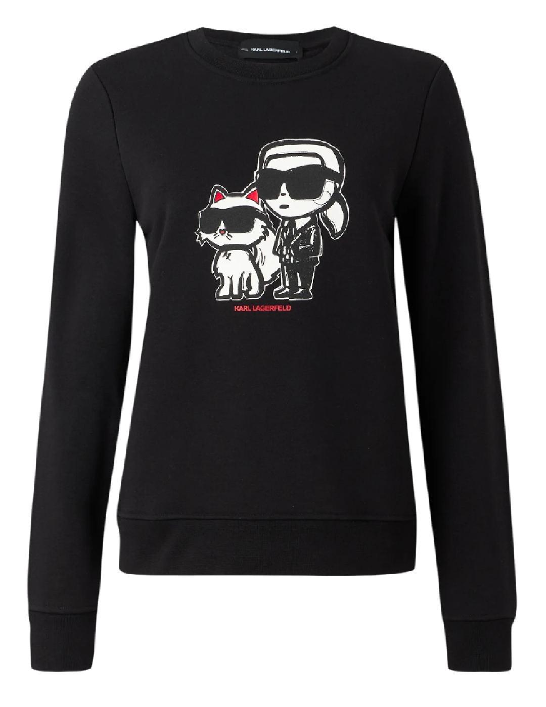 Sudadera ikon sketch duo Karl Lagerfeld