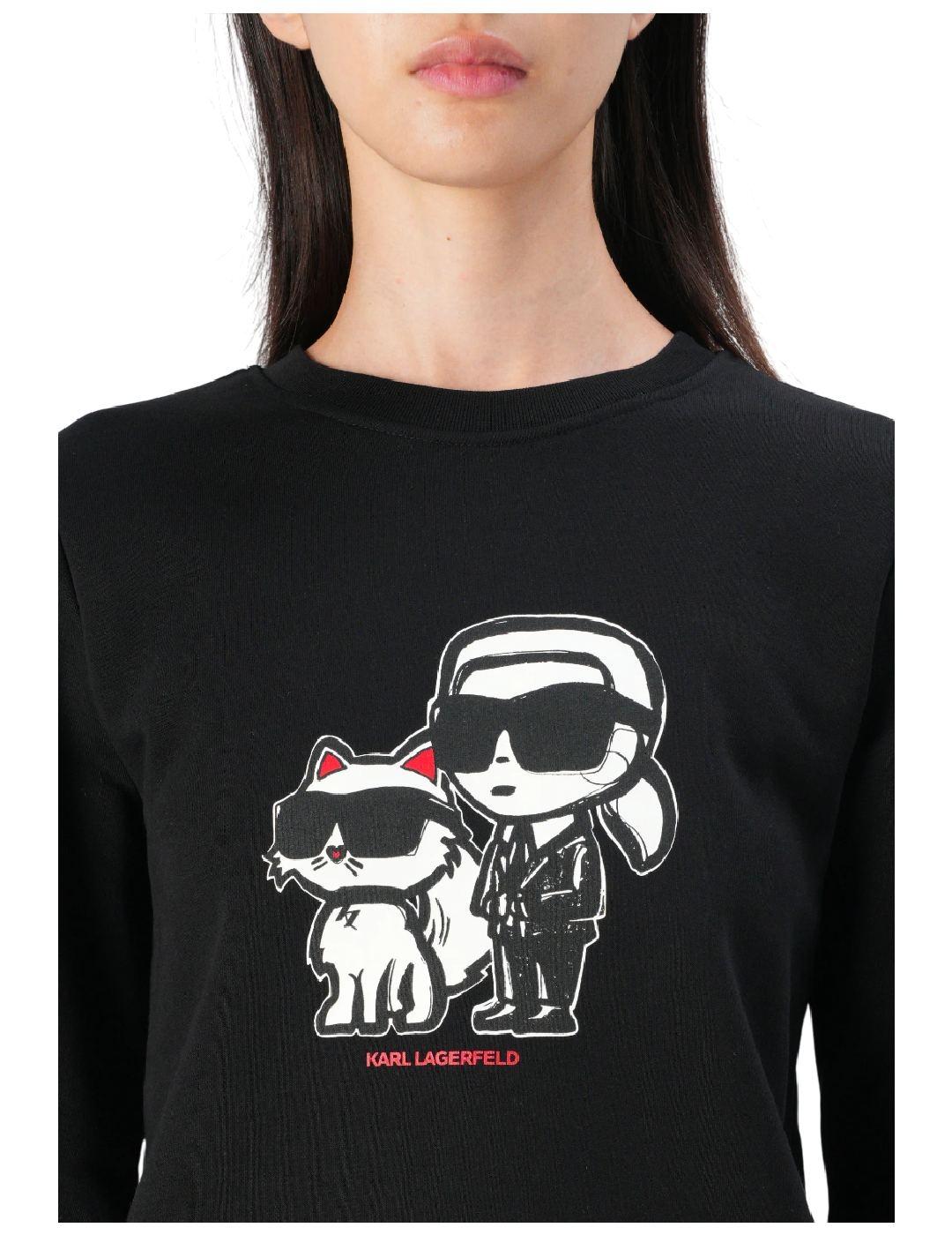 Sudadera ikon sketch duo Karl Lagerfeld