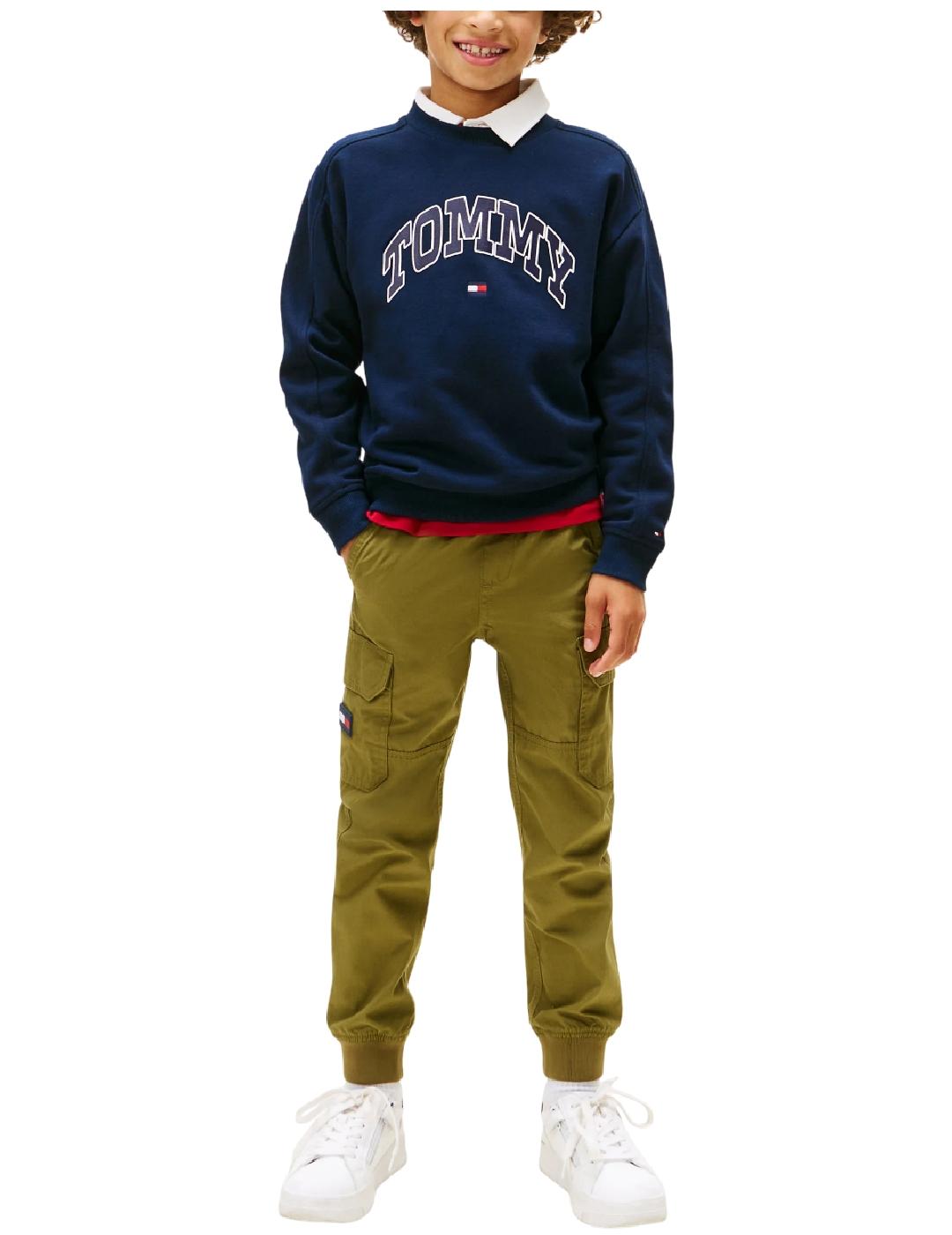 Sudadera Varsity Raised Navy Tommy Hilfiger