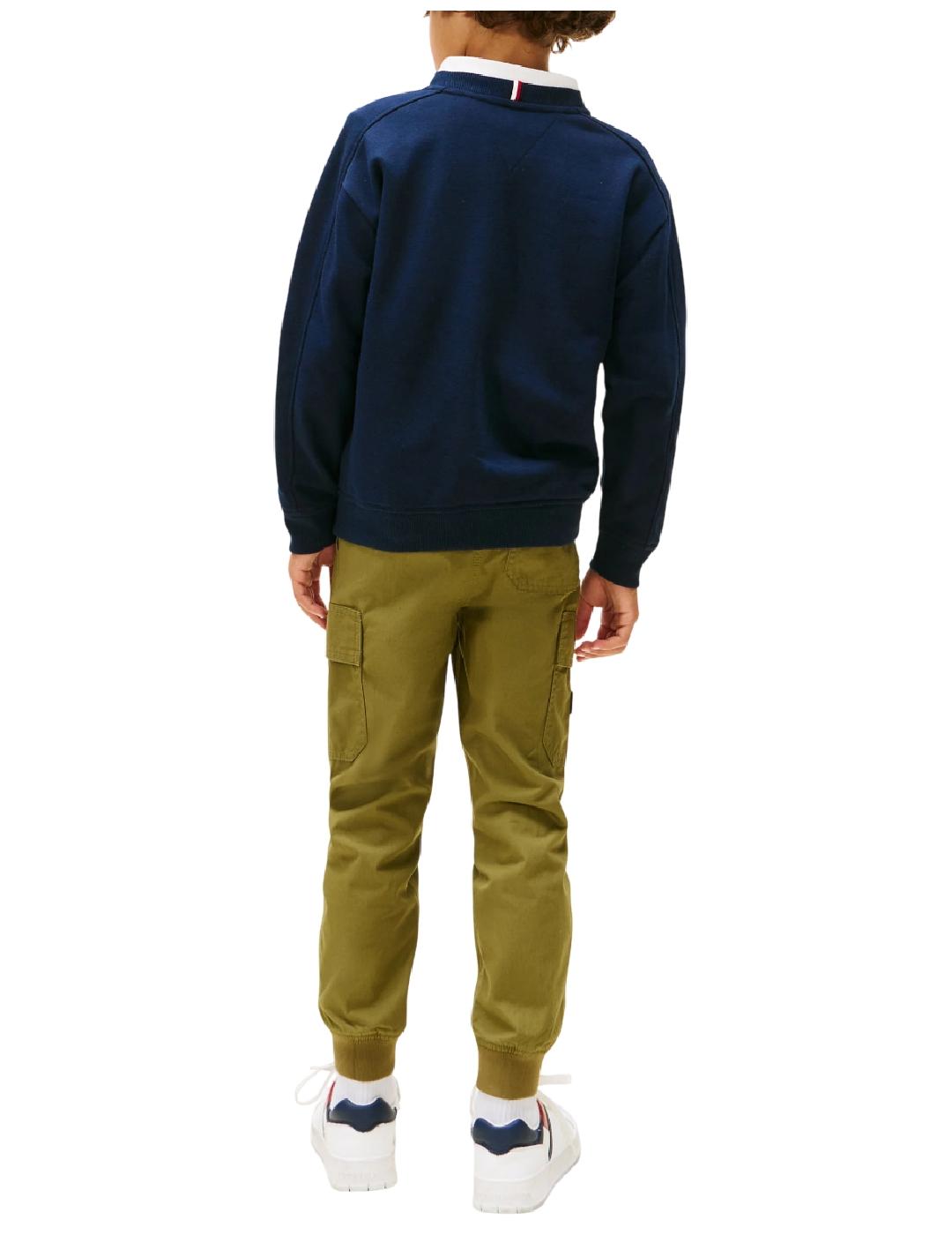 Sudadera Varsity Raised Navy Tommy Hilfiger