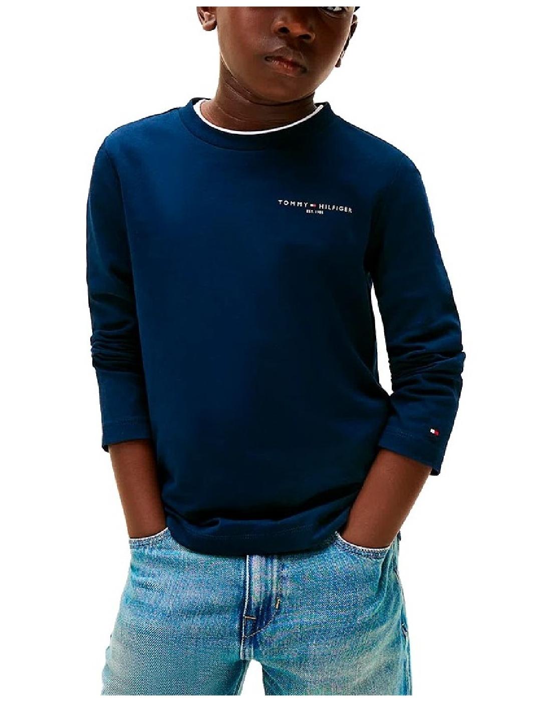 Camiseta Mini Corp Navy Tommy Hilfiger