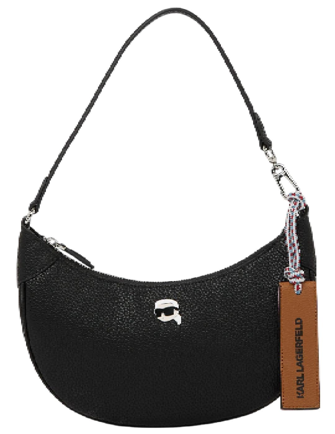 Bolso Ikon pebble half moon Karl Lagerfeld