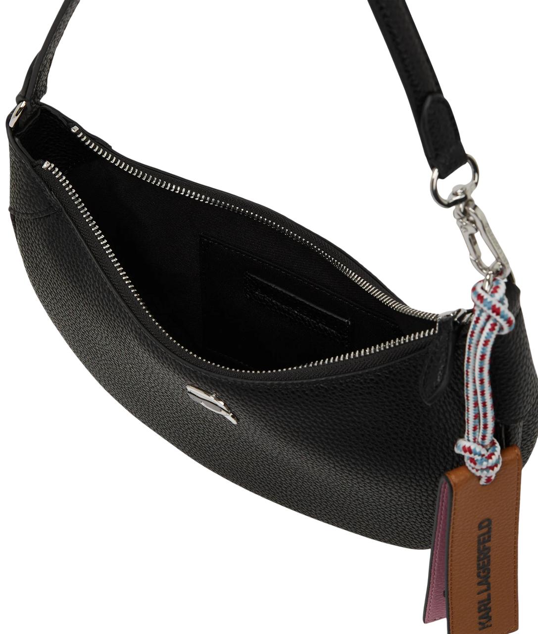 Bolso Ikon pebble half moon Karl Lagerfeld