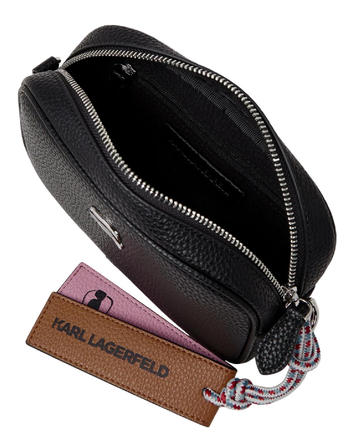 Bolso Ikon pebble slim camera Karl Lagerfeld