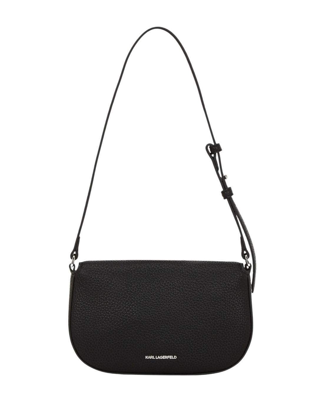 Bolso Ikon pebble pin flap Karl Lagerfeld