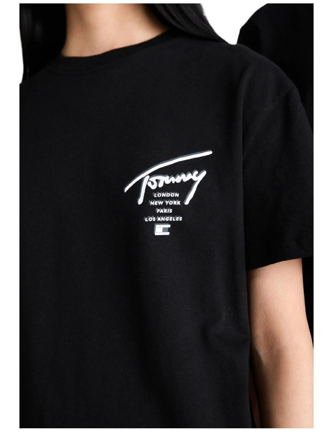 Camiseta Reg Sign City Tommy Jeans