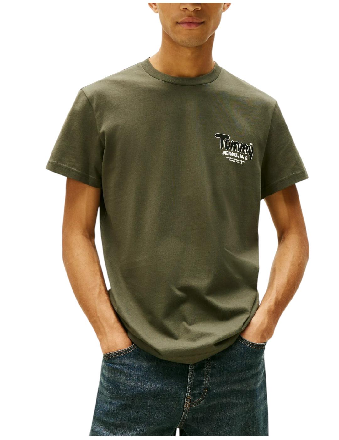 Camiseta Slim Font Play Tommy Jeans