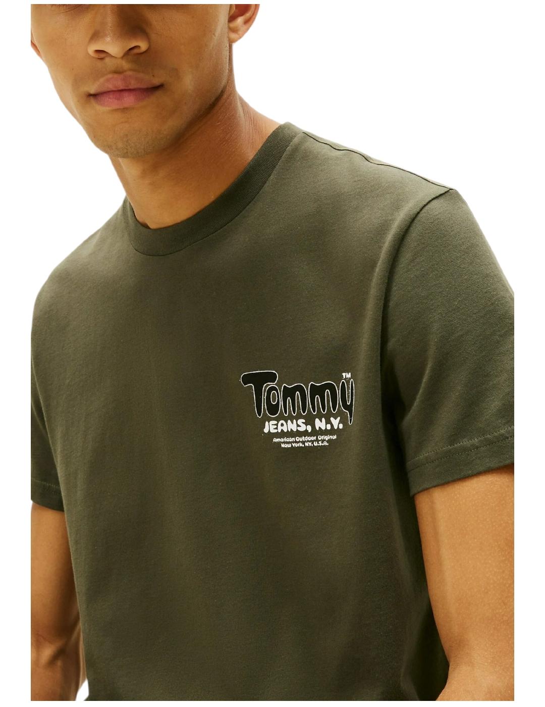 Camiseta Slim Font Play Tommy Jeans