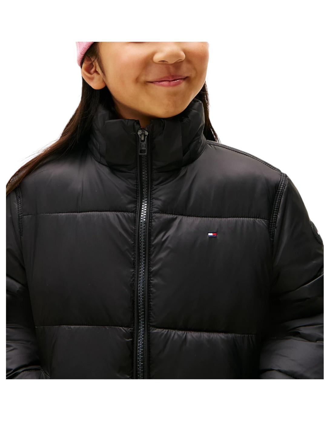 Chaqueta Hooded Shiny Black Tommy Hilfiger