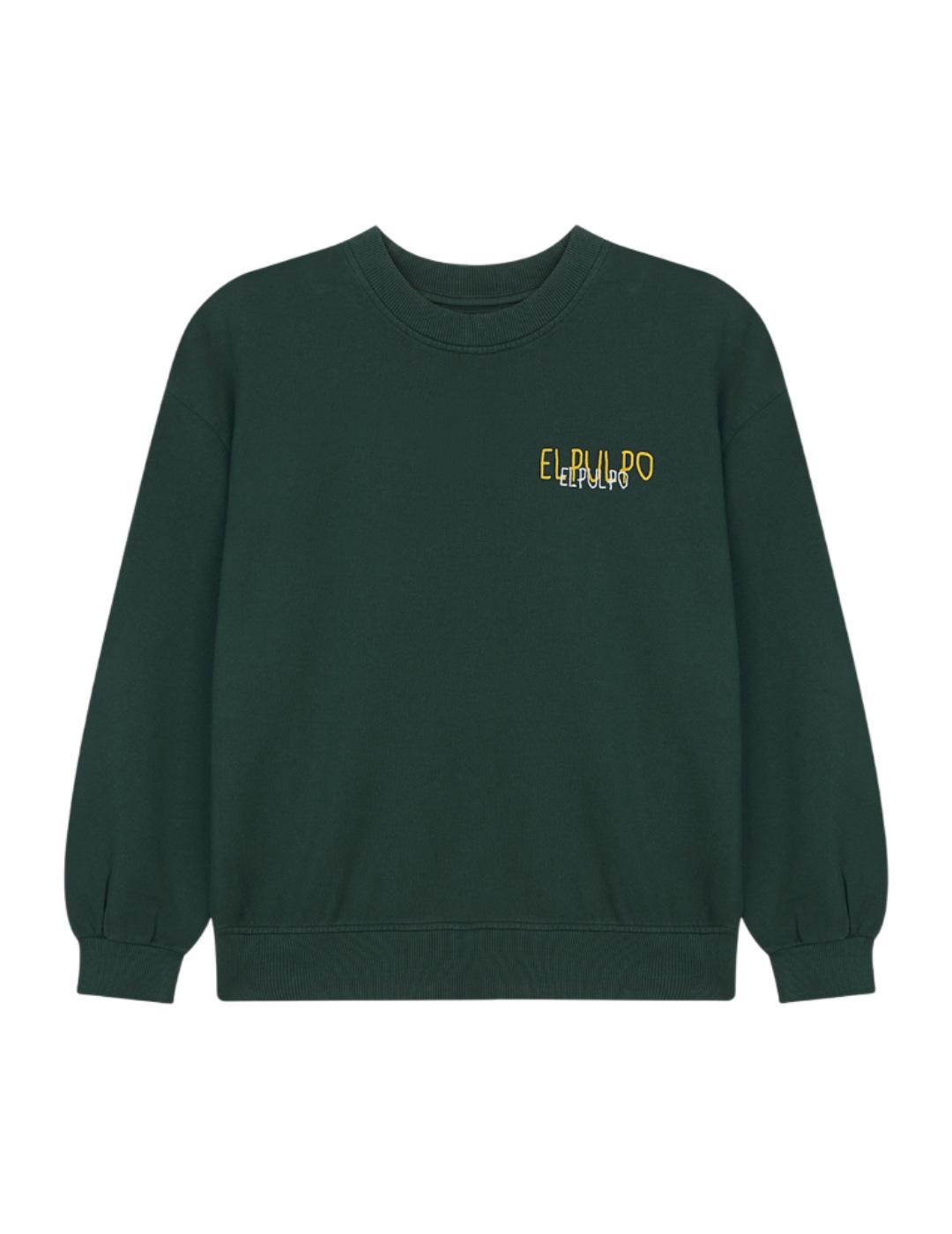 Sudadera Logo Verde El Pulpo