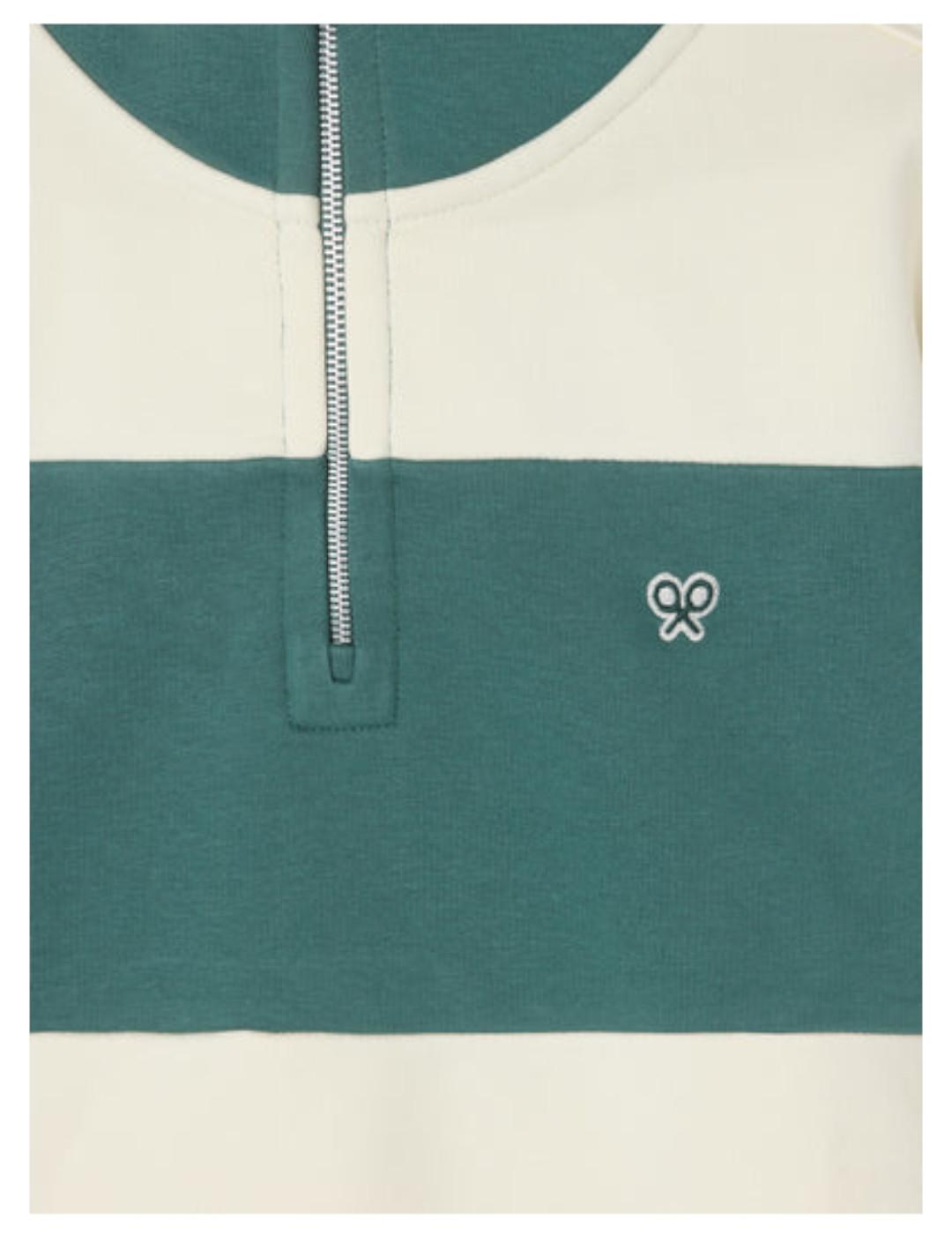 Sudadera Rayas Verde Silbon