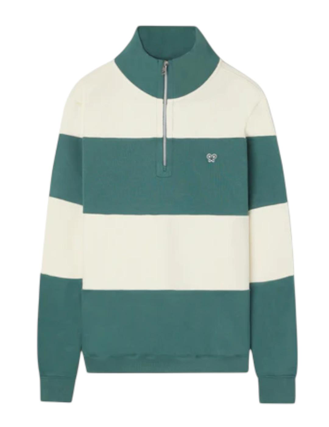 Sudadera Rayas Verde Silbon
