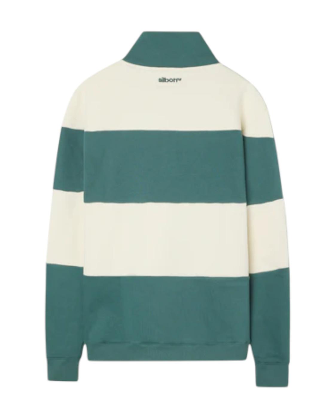 Sudadera Rayas Verde Silbon