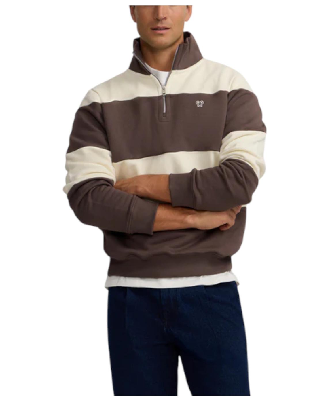 Sudadera Rayas Marron Silbon