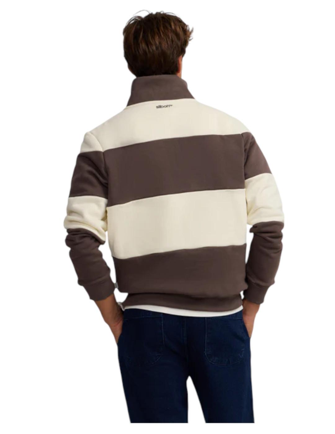 Sudadera Rayas Marron Silbon