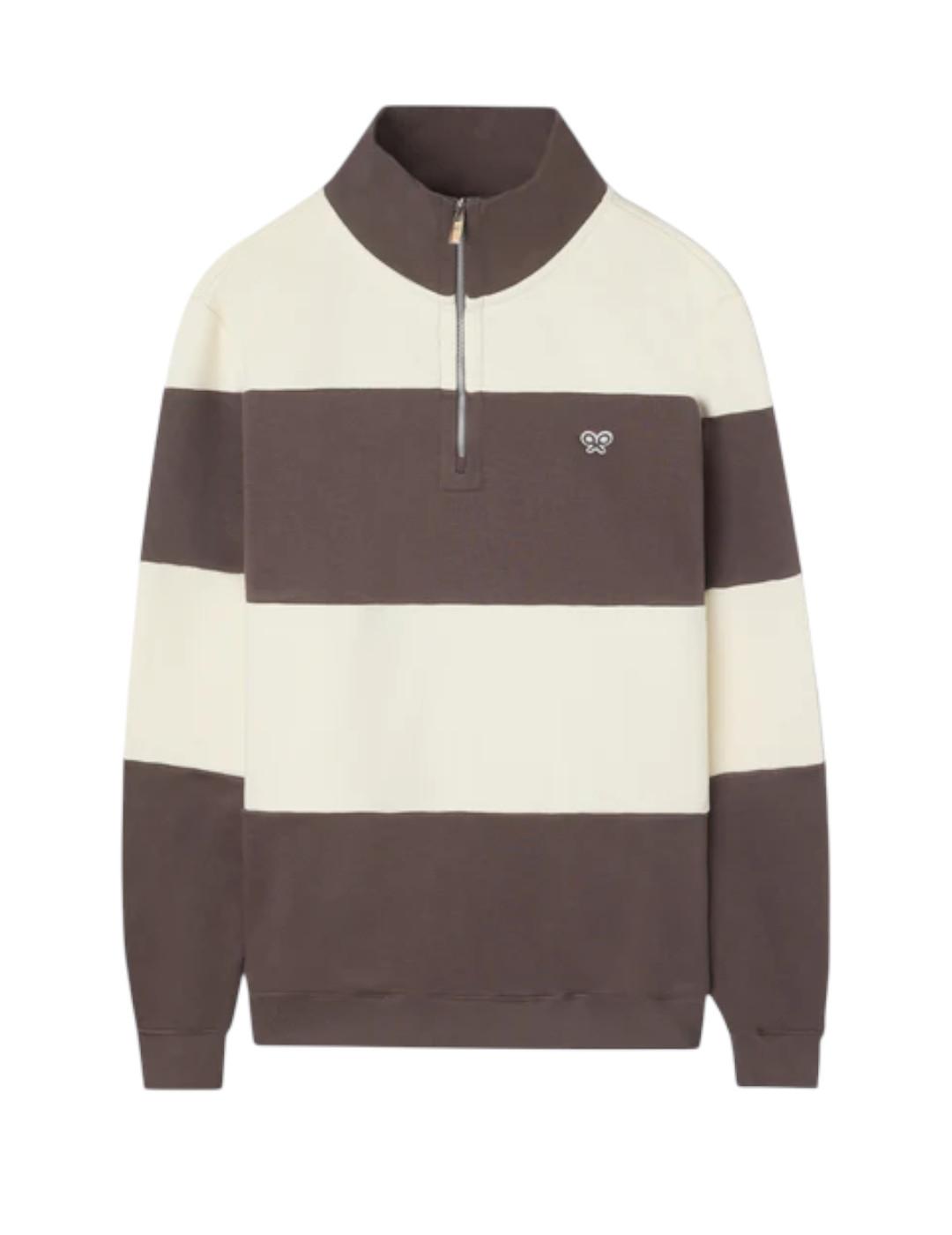 Sudadera Rayas Marron Silbon