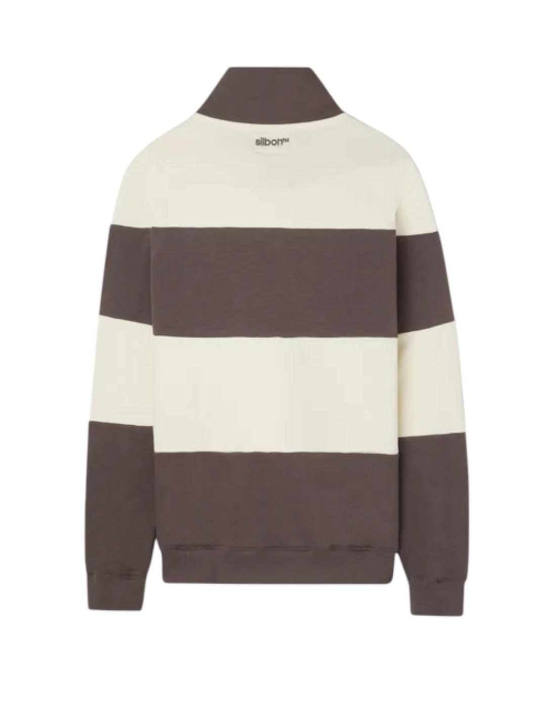 Sudadera Rayas Marron Silbon