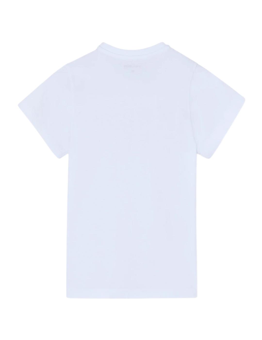 Camiseta Raqueta Multicolor Blanca Silbon