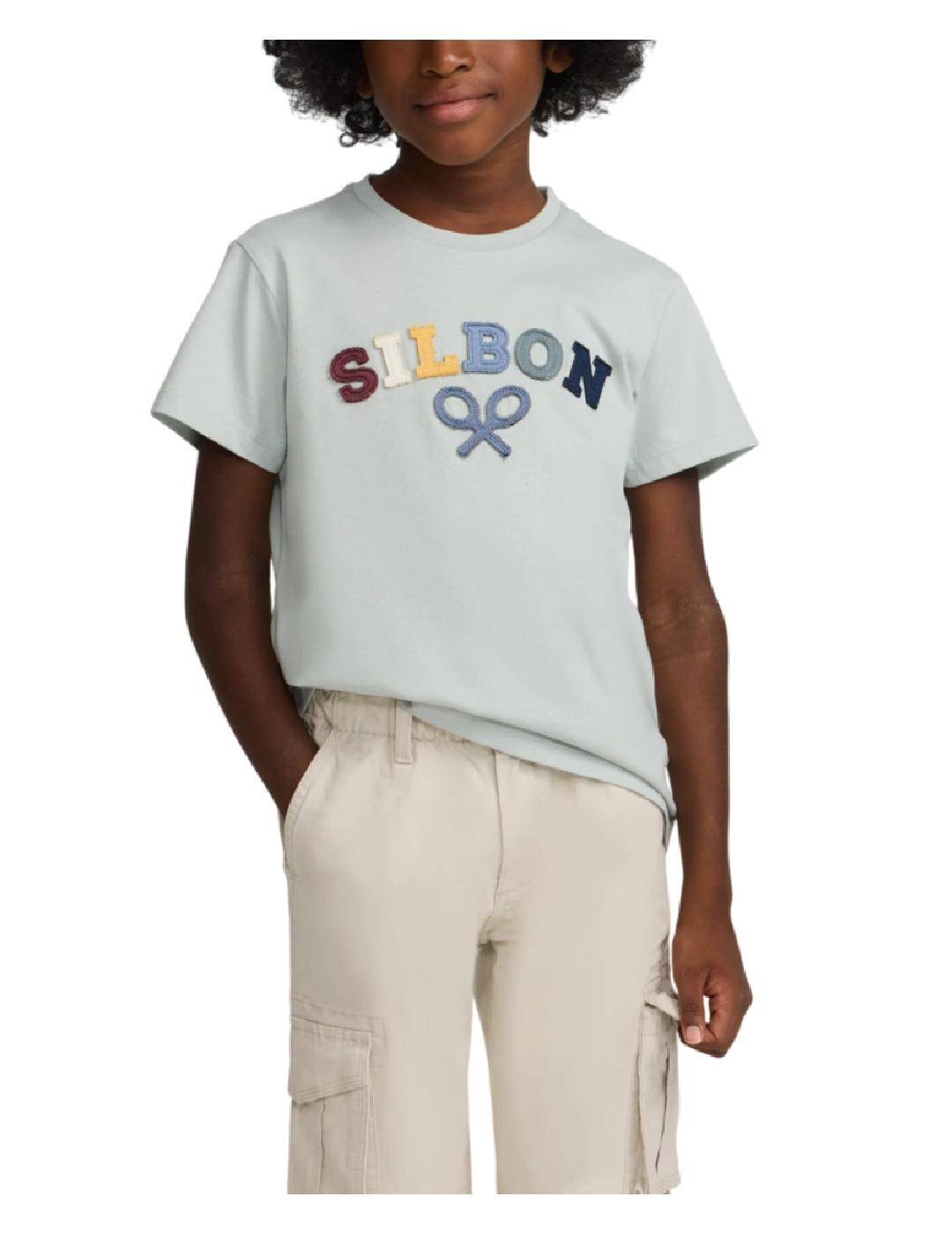 Camiseta Raqueta Multicolor Blanca Silbon