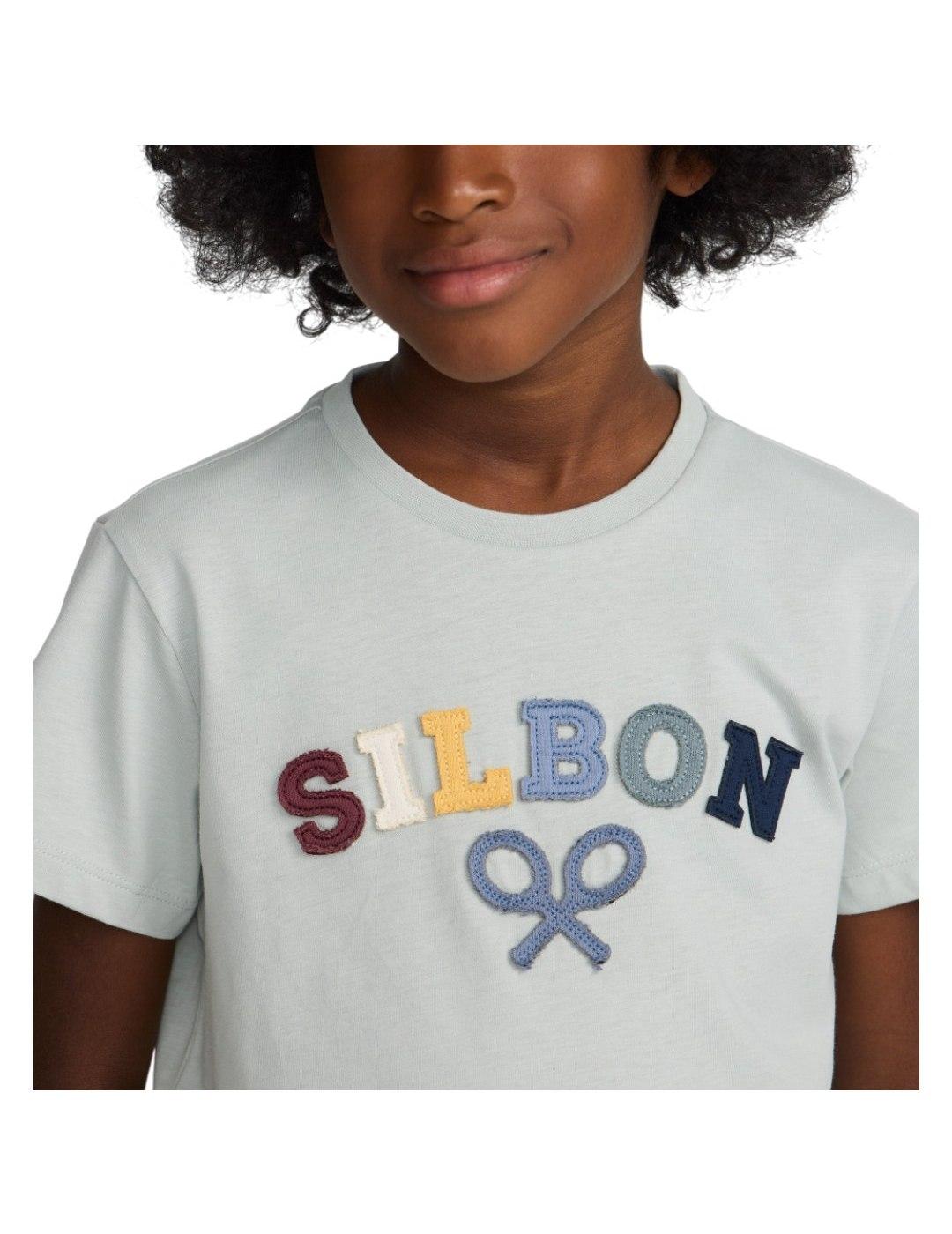 Camiseta Raqueta Multicolor Blanca Silbon