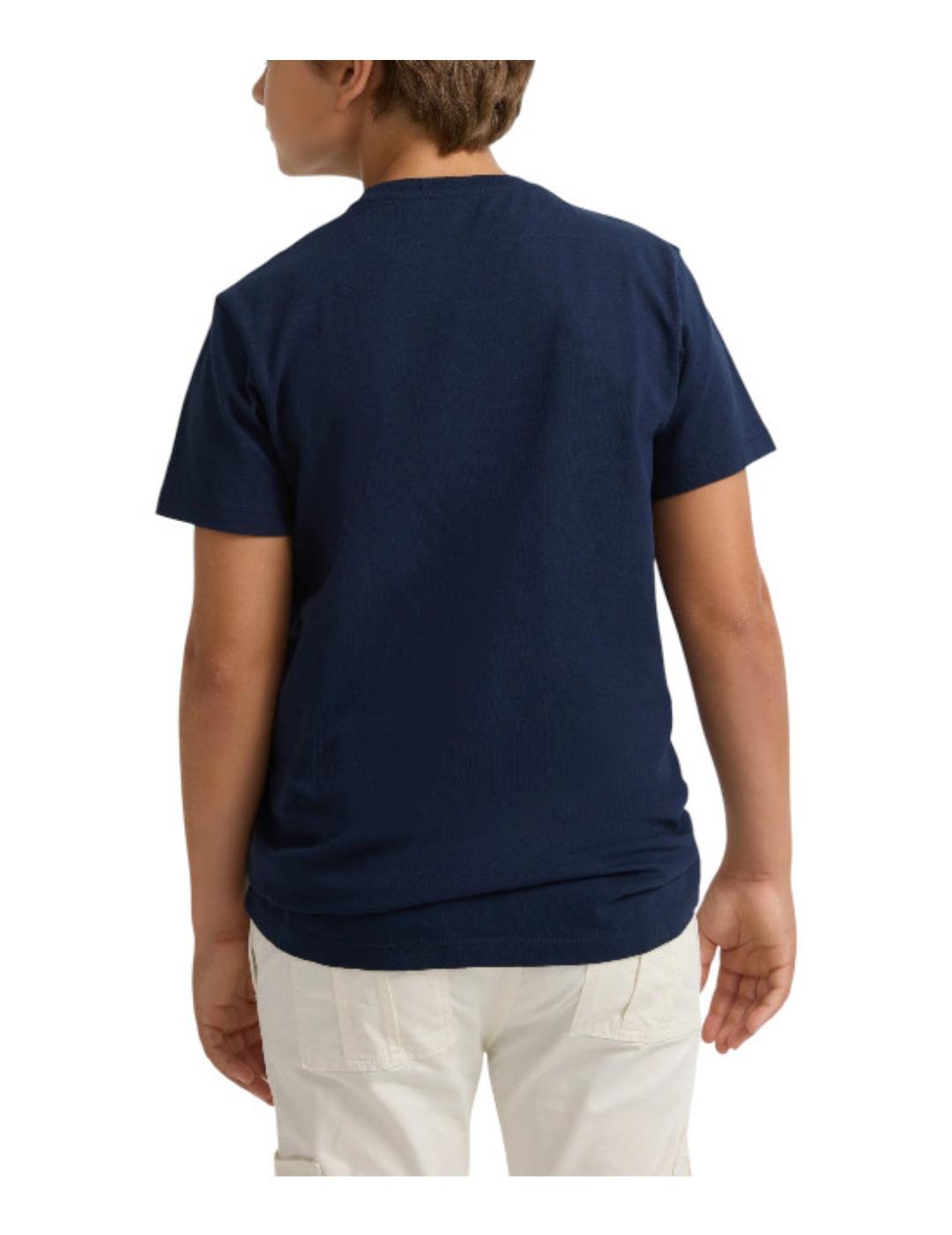 Camiseta Raqueta Azul Marino Silbon