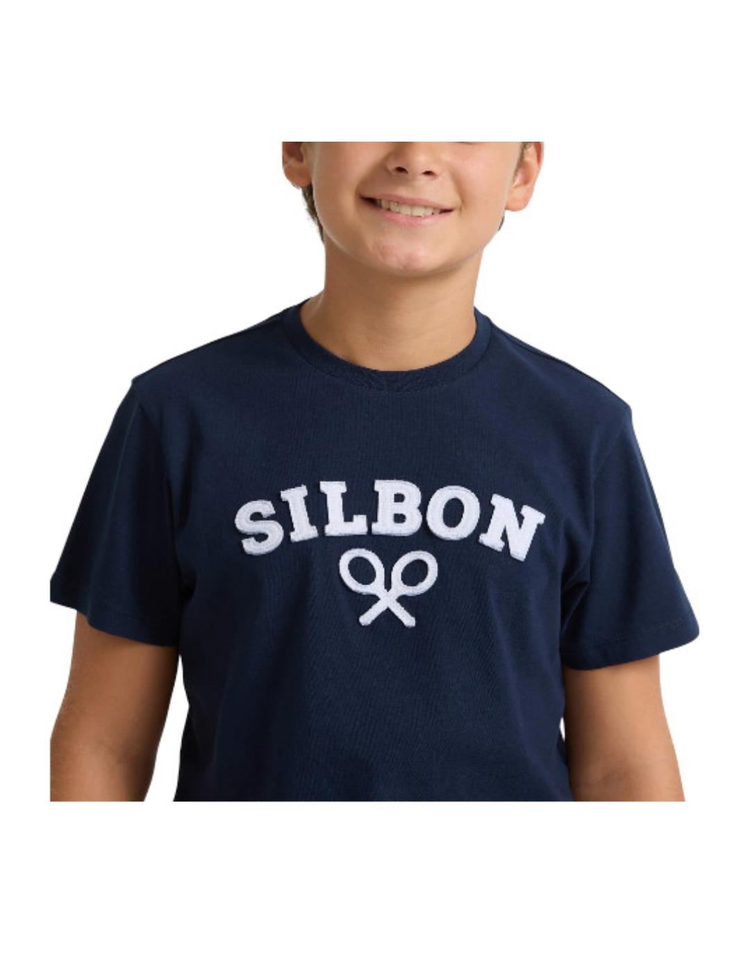 Camiseta Raqueta Azul Marino Silbon