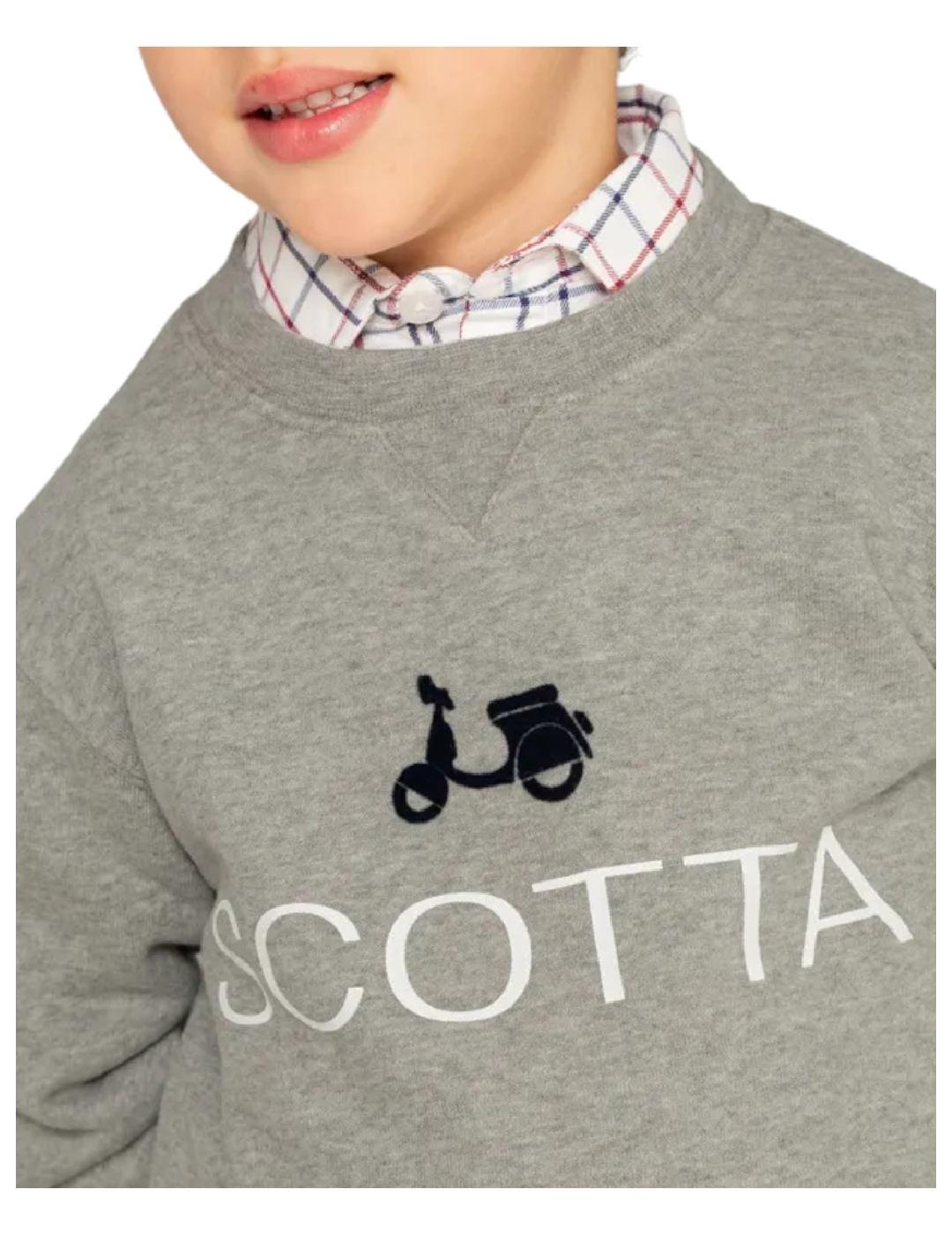 Sudadera Logo Gris Scotta