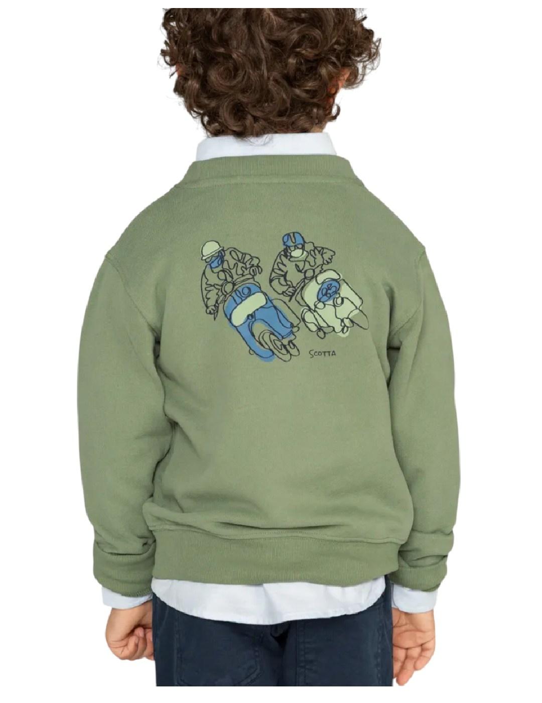 Sudadera Moto Racer Verde Scotta